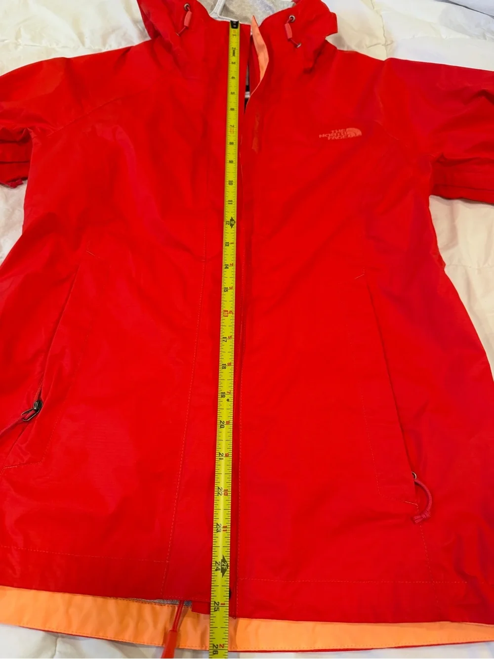 The North Face woman’s Dark Orange Waterproof Hooded Jacket - Picture 13 of 13